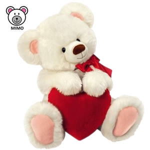 ASTM Test Ziemlich Rosa Und Weiß Plüsch Spielzeug Valentine Teddy Bär Mit Herz Mode Niedlichen Stofftier Weichen Valentine Plüsch spielzeug - Product Image 5