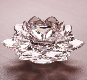 Craved Item Cheap Decorative Glass Flower With Handle Hole - Product Image 3