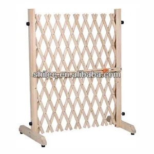 Adjustable cheap pet wooden dog door barrier playpen wooden cage fence