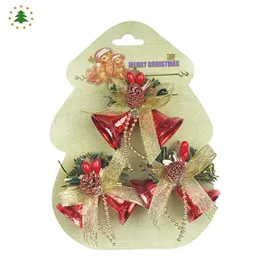 Merry Christmas Bell Bow Holiday Ornament