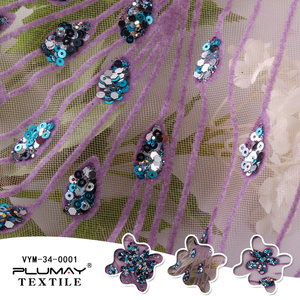 100% Polyester <span class=keywords><strong>Flock</strong></span> Bronze Sequin Lưới Vải Cho Ăn Mặc Cho Váy Cưới - Product Image 5