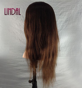 Cabeza de Maniquí Femenino LINDAL de Alta Calidad con Hombros para Peinados, <span class=keywords><strong>Muñeca</strong></span> de Pelo Humano Real para Prácticas de Peluquería - Product Image 5