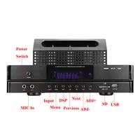 무료 배송 DJ-200 HIFI BT 4.0 2.1 튜브 파워 앰프 오디오 200W USB SD 앰프 마이크 서브 우퍼 AMP 홈 튜브