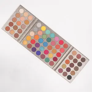 Vegan 65 Color Matte Shimmer Glitter Eyeshadow Palette Custom Your Logo Brand Cosmetics Makeup Kits