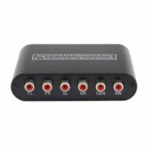 Digital DTS AC3 Optisch zu Analog 5.1 Surround Audio Sound Decoder Konverter
