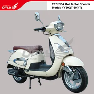 Dot Goedgekeurd Gas Motor Scooter 4 Stoke 50cc Gas Motorfiets Met Fashion Design