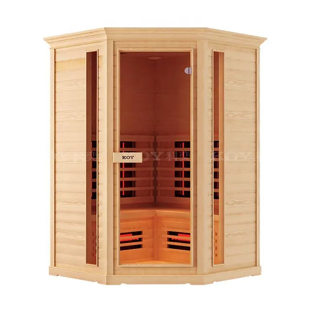 03-K6 famiglia usata ad angolo sauna a infrarossi hot item sauna a infrarossi per 3 persone