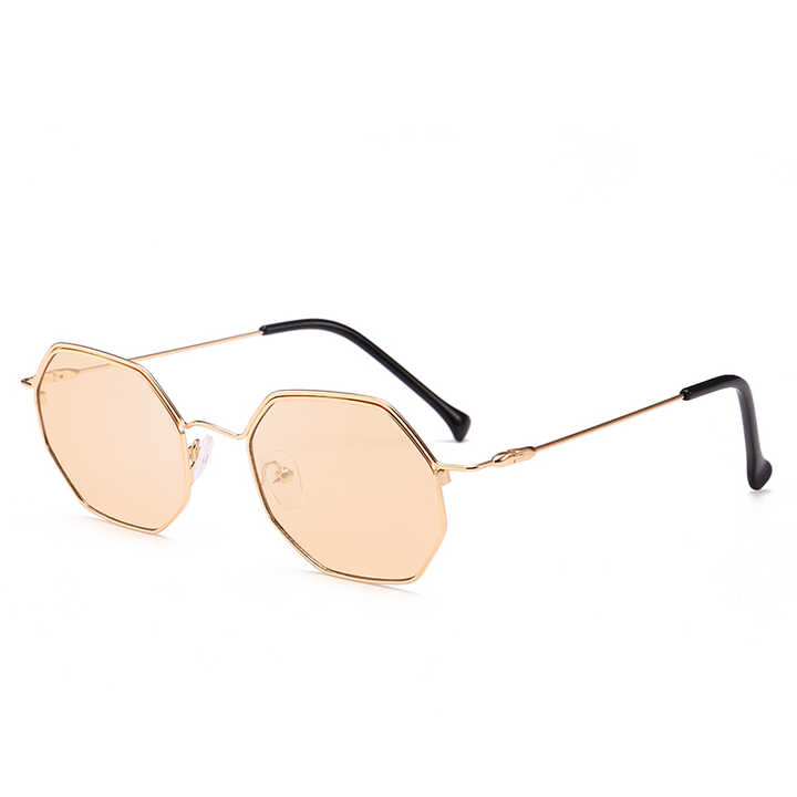 Gafas de sol de poligono hexagonales para hombre y mujer anteojos de sol irregulares con proteccion