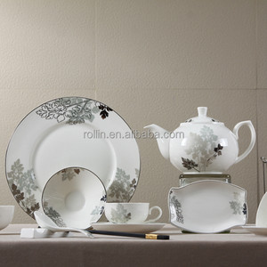 China proveedor todo tipo hotel restaurante cerámica vajilla diseño de cerámica porcelana cena conjunto - Product Image 2