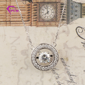 소매 <span class=keywords><strong>14k</strong></span> 로즈 골드 1 캐럿 브릴리언트 펜던트 moissanite 다이아몬드 목걸이