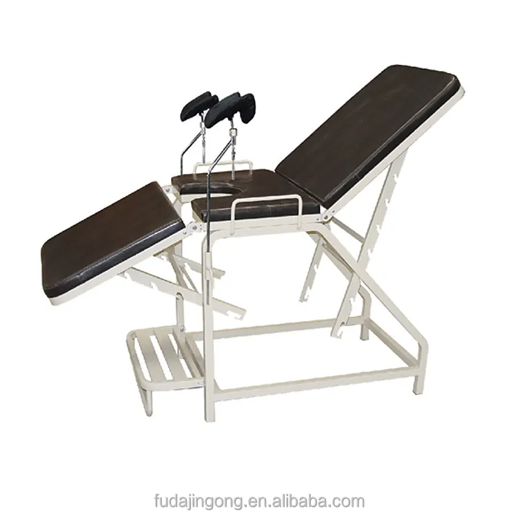 Epoxy Coated Gynecological Exam Table Portable Gynecology Examination Chair Metal Obstetric Exam/operation Bed ISO & CE Leather