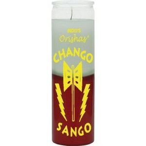 <span class=keywords><strong>Chango</strong></span>-vela blanca y roja, vela de cristal, 7 días - Product Image 1