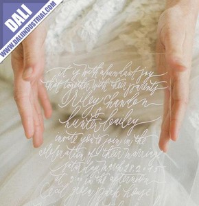 Indiano Oro Specchio Inciso Vetro Trasparente Acrilico Nero Inviti di Nozze Con La Scatola - Product Image 4