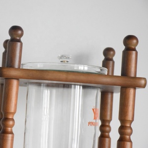 Máquina de goteo de café frío con gran capacidad YA16, 25 tazas de vidrio de borosilicato y torre de <span class=keywords><strong>madera</strong></span>, café helado marrón - Product Image 2