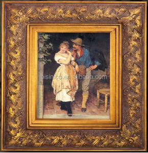 <span class=keywords><strong>Arte</strong></span> Antiguo & Crafts Marco de imagen <span class=keywords><strong>pintura</strong></span> al óleo de Giltwood tallada, <span class=keywords><strong>arte</strong></span> de decoración del hogar - Product Image 1