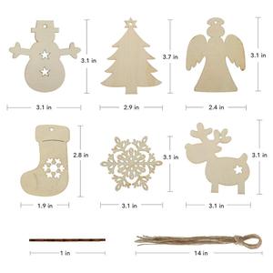 Decorativo Ritaglio <span class=keywords><strong>di</strong></span> Legno <span class=keywords><strong>di</strong></span> <span class=keywords><strong>Natale</strong></span> ornamenti abbellimenti per le forniture promozionali del partito - Product Image 4