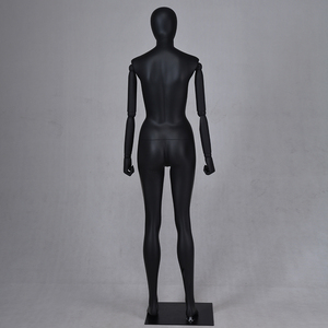 Mannequin féminin ajustable en <span class=keywords><strong>noir</strong></span> mat, réaliste, <span class=keywords><strong>nu</strong></span>, abstrait, corps entier, avec bras en bois - Product Image 5