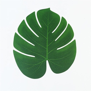 V-3123 Vente Chaude Hawaii Fête Mer Plage Décoration Vert Feuille De <span class=keywords><strong>Monstera</strong></span> Artificielles Pour Table - Product Image 2
