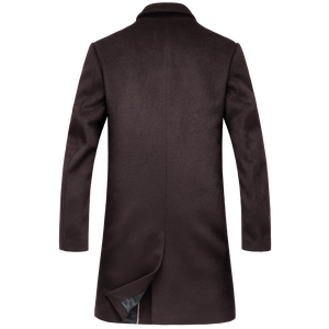 Nouveau <span class=keywords><strong>manteau</strong></span> en <span class=keywords><strong>laine</strong></span> pour hommes, trench-coat de bonne qualité, coupe étroite, couleur <span class=keywords><strong>pure</strong></span>, à la mode - Product Image 6