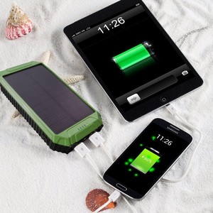 Alta Capacidad Dual usb puerto <span class=keywords><strong>5</strong></span> V entrada solar power Bank 10000 mAh con luz LED para camping al aire libre emergencia - Product Image 5
