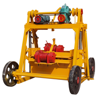 Machine à blocs de béton portable manuelle QT40-3B très rentable pour petites entreprises