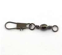Connecteur de pêche en acier inoxydable, accessoires de pêche, émerillon à barillet + mousqueton à verrouillage ou mousqueton B, matériel de pêche