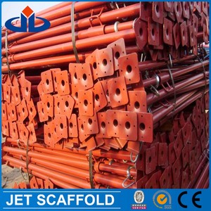 Guangzhou <span class=keywords><strong>Factory</strong></span> 2200-3900MM Soporte de tubería pintado Accesorios de apuntalamiento <span class=keywords><strong>Jack</strong></span> Accesorios de empuje de acero ajustable