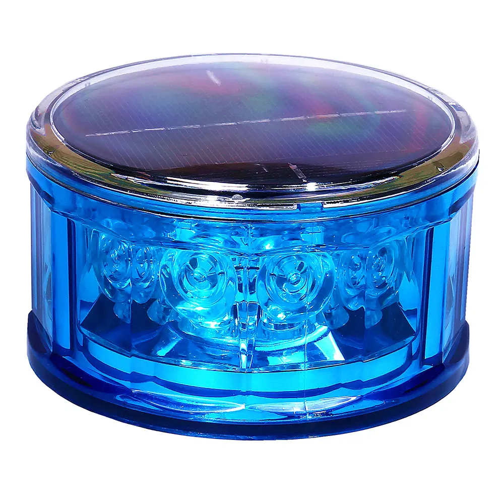 magnetic rotating solar barricade light led warning ambulance beacon lights