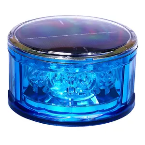 magnetic rotating solar barricade light led warning ambulance beacon lights