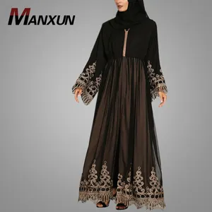 Toptan Online Dubai Jalabiya Arap Elbiseler Pakistan Moda Dantel Islam Kadın Giyim