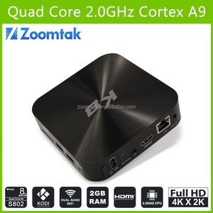 Amlogic s802 quad core android tv box 4 k ultra salida android tv box xnxx películas de dibujos animados - Product Image 1