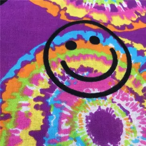 100% cotone trippy colori smiley face per le signore bandana giapponese per bambini fazzoletto di cotone materiale fazzoletto