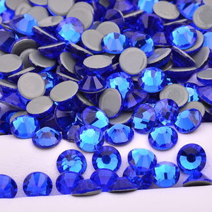 SS 6 8 10 12 16 20 30 <span class=keywords><strong>Hot</strong></span> <span class=keywords><strong>Fix</strong></span> Glass Blue Rhinestone Applique Hotfix Crystals Stones Flatback <span class=keywords><strong>Strass</strong></span> para ropa DIY - Product Image 1
