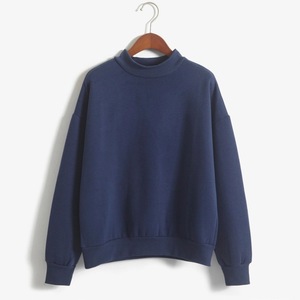 Sudadera de cuello redondo para mujer, Jersey informal holgado de colores caramelo, nuevo, barato - Product Image 2