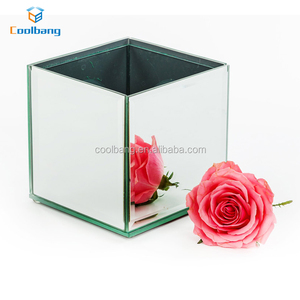 Wedding Decoration Cube Glass <strong>Vase</strong> Flower square Mirrored <strong>Bubble</strong> <strong>Vase</strong> - Product Image 5