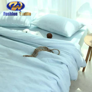 最新100% 法国亚麻编织300tc羽绒被套舒适睡眠床单 - Product Image 3