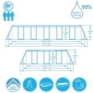 <span class=keywords><strong>Bestway</strong></span> 56470 22FT 24FT 31FT de acero por encima de la <span class=keywords><strong>piscina</strong></span> de tierra - Product Image 6