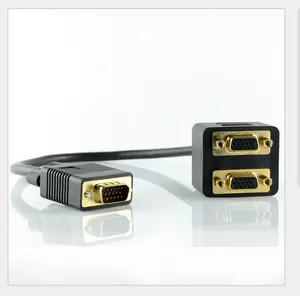 Tốc độ cao DVI Nam một phân chia thành hai VGA Nữ video phân phối cáp twin cable nam để nữ