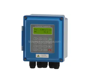 TSONIC TUF-2000B Dinding Dipasang Inline Pipa Jenis RS485 Antarmuka Digital Dan Analog 4-20mA Output Air Ultrasonik Flow Meter