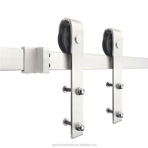 <span class=keywords><strong>Kit</strong></span> <span class=keywords><strong>de</strong></span> quincaillerie pour porte d'armoire <span class=keywords><strong>de</strong></span> grange coulissante moderne en acier inoxydable, dimensions personnalisables, bricolage - Product Image 3