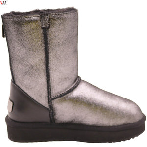 Botas de <span class=keywords><strong>nieve</strong></span> rusas <span class=keywords><strong>impermeables</strong></span> de piel auténtica de lana, botines de piel de oveja, AN-CF-126 muestras gratis - Product Image 4