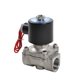 Válvula solenoide de aço inoxidável, válvula solenóide de água de 1/4 "a 2 polegadas 12v 24v ac 24v dc de combustível diesel