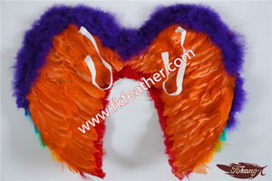Tinti Multicolore Testa di Marabù Turchia Piuma delle <span class=keywords><strong>Ali</strong></span> di <span class=keywords><strong>Angelo</strong></span> Per Adulti - Product Image 4
