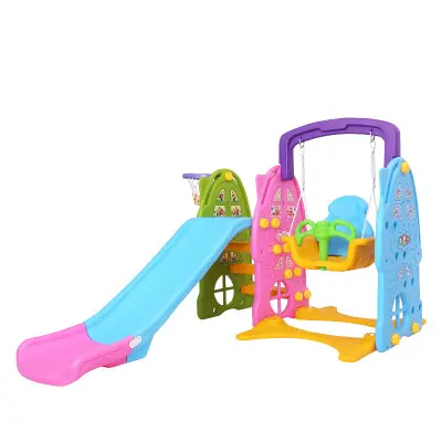 Hot venda da fábrica nova chegou Top Quality plástico balanço multifuncional combinação crianças dos miúdos mini indoor slide e swing