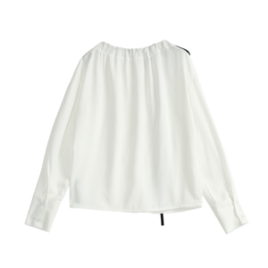 Camicia Casual a maniche lunghe <span class=keywords><strong>nera</strong></span> <span class=keywords><strong>camicetta</strong></span> estiva primavera O collo <span class=keywords><strong>camicetta</strong></span> <span class=keywords><strong>elegante</strong></span> da lavoro <span class=keywords><strong>camicetta</strong></span> da donna solida allentata femminile - Product Image 2