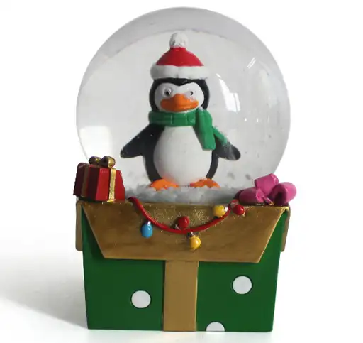 Globe de neige de pingouin, cadeau de noël