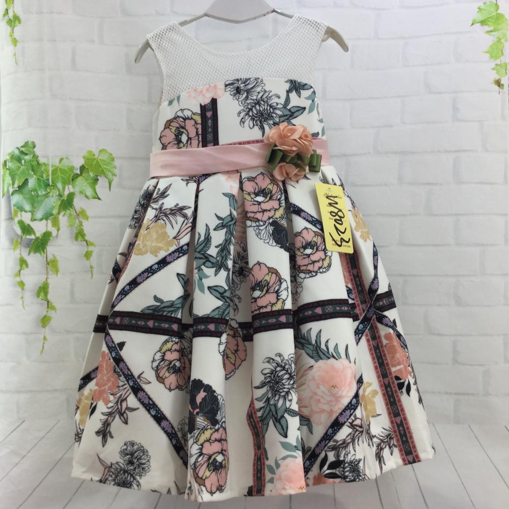 2018 Последняя мода хлопок Материал принцесса платье дизайн