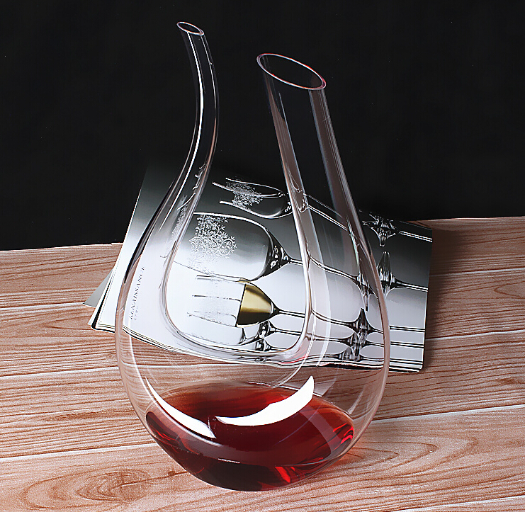 Wholesale 1500ml U Shape Wine Decanter Luxurious Crystal Red Wine Champagne Glasses Decanter