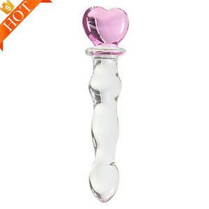 Kostenlose individuelle Schachtel - Schlussverkauf durchsichtige riesige Frauenmuschi masturbieren vibrierendes Glas Tierreiz dildo - Product Image 6