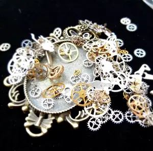 Trang Trí Nghệ Thuật Làm Móng Kim Loại Trang Trí Móng Tay Retro Bánh Xe Steampunk Trang Trí Móng Tay Siêu Mỏng Bánh Xe 3D Trang Trí Móng Tay Hơi Nước Punk Time Gear